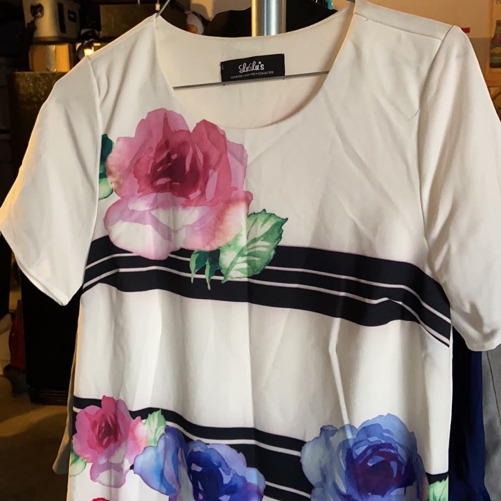 floral print shift dress - Picture 2 of 5